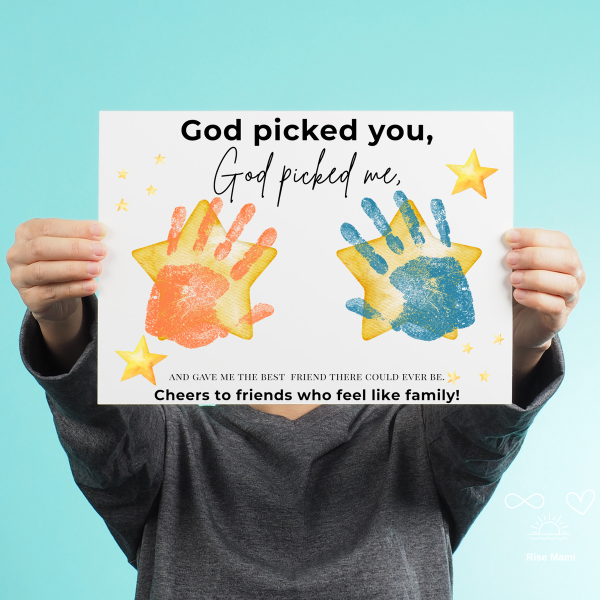 Christian Friendship Handprint Craft for Kids | God Picked You Best Friend Faith-Based Keepsake
