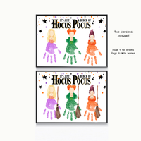 It's Just a Bunch of Hocus Pocus Handprint Craft Printable | Halloween Witch Handprint Keepsake | Preschool Halloween Activity | Daycare & Classroom Craft