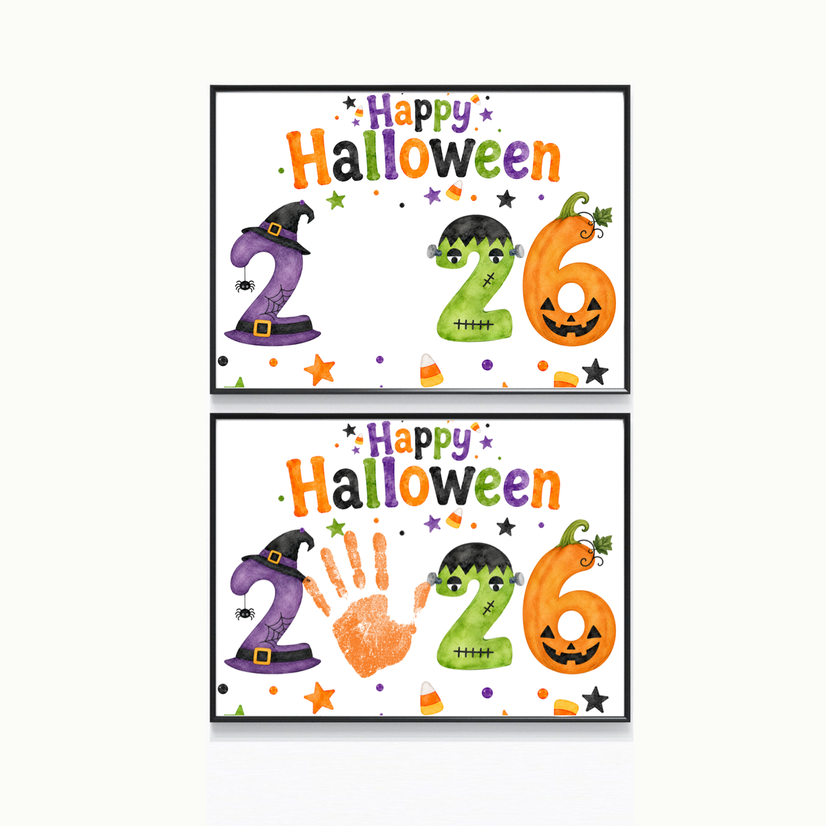 appy Halloween 2026 Handprint Craft Printable | Halloween Keepsake Activity for Kids | Preschool Halloween Craft | Daycare & Classroom Printable