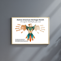 Native American Heritage Month Handprint Craft | Eagle Keepsake Printable