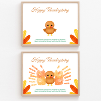 Happy Thanksgiving Turkey Handprint Craft Printable | Thanksgiving Handprint Keepsake | Preschool Fall Activity PDF