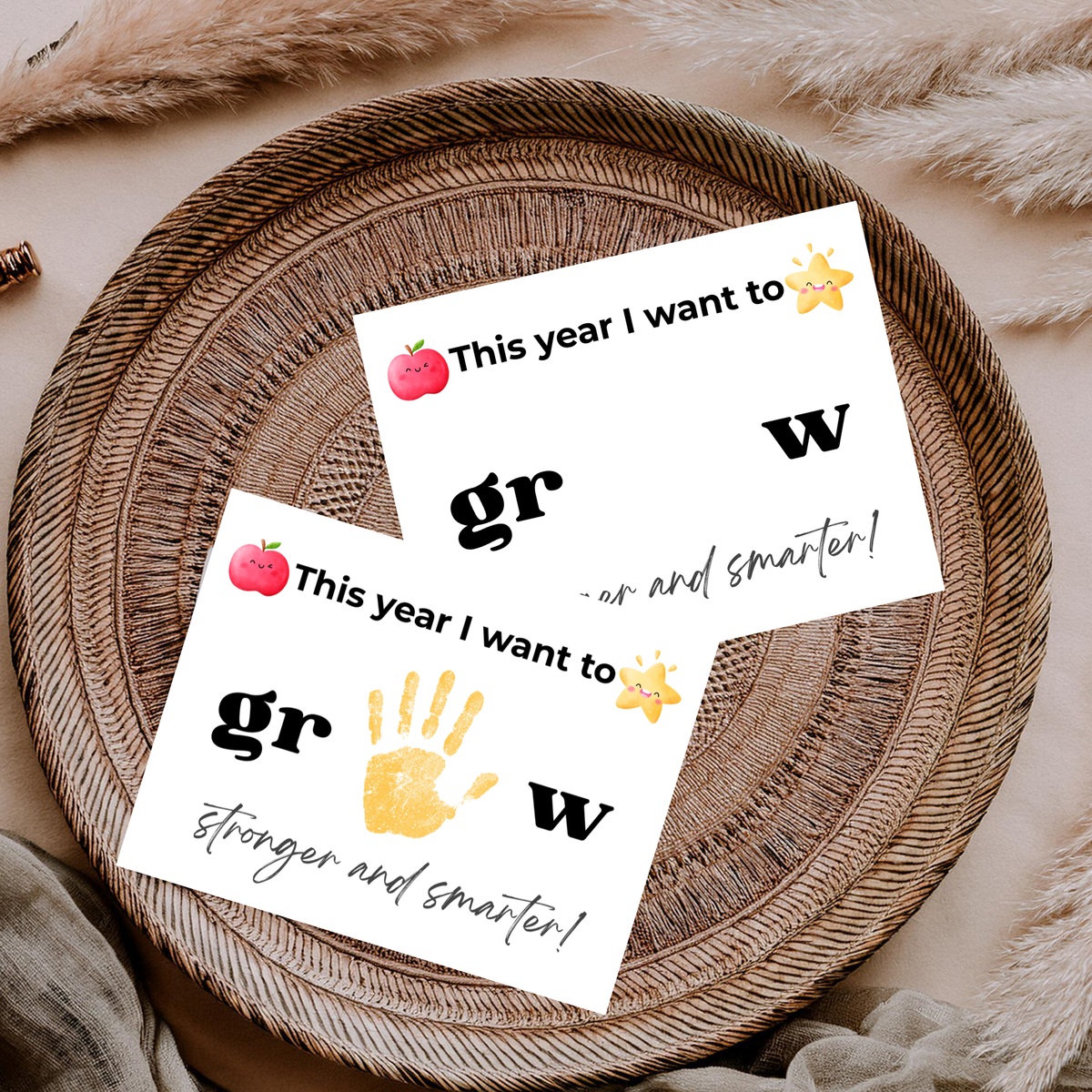 First Day of School Handprint Craft Printable | “This Year I Want to Grow” Keepsake | Back to School Activity for Kids | Preschool Kindergarten Craft