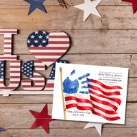 Happy Independence Day Handprint Craft Printable | July 4th Flag Handprint Art | Patriotic USA Keepsake Activity for Kids | Fourth of July Craft
