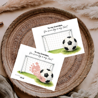 Soccer Grandpa Footprint Craft Printable, To My Grandpa You Score Big in My Heart, Grandpa Soccer Keepsake Gift, Sports Grandpa Gift from Kids