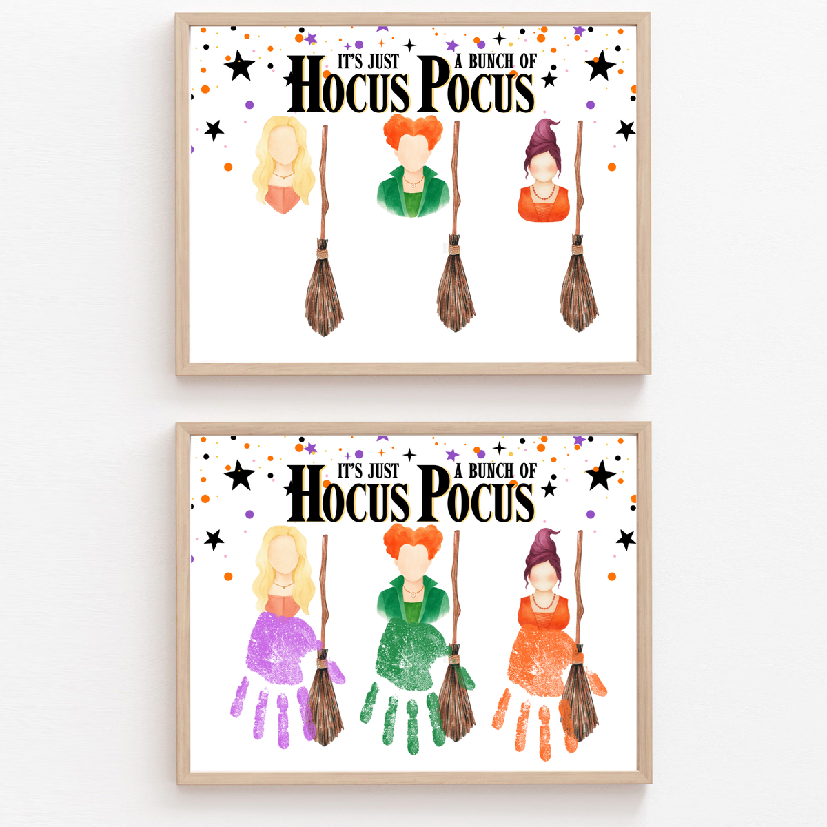 It's Just a Bunch of Hocus Pocus Handprint Craft Printable | Halloween Witch Handprint Keepsake | Preschool Halloween Activity | Daycare & Classroom Craft