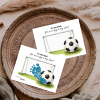 Soccer Father’s Day Footprint Craft Printable, To My Dad You Score Big in My Heart, Soccer Keepsake Gift from Kids, Sports Dad Father’s Day Craft