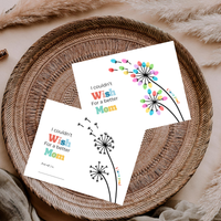 Mother’s Day Fingerprint Craft Printable | I Couldn’t Wish for a Better Mom | Dandelion Keepsake Gift from Kids | Preschool DIY Printable