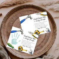 Christian Father's Day Handprint Craft Printable | God Gave Me a Handy Grandpa Grampy Papaw | Faith-Based Grandpa Gift from Kids | Grandfather Keepsake