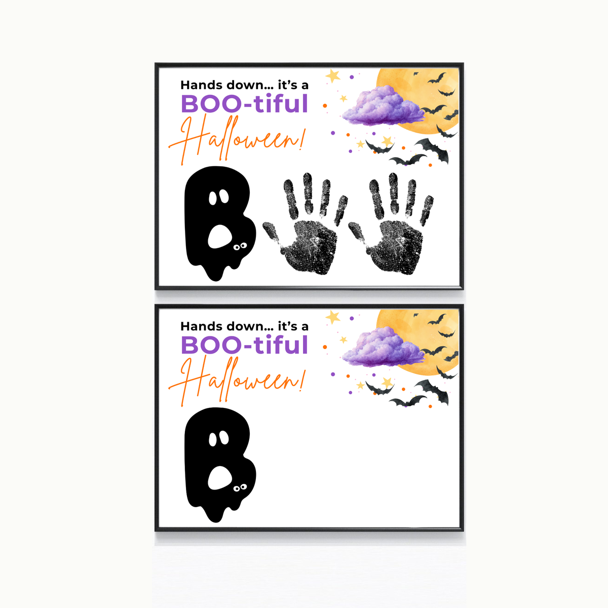 Hands Down It's a BOO-tiful Halloween Handprint Craft Printable | Halloween Keepsake Activity for Kids | Preschool Halloween Craft | Daycare & Classroom Printable
