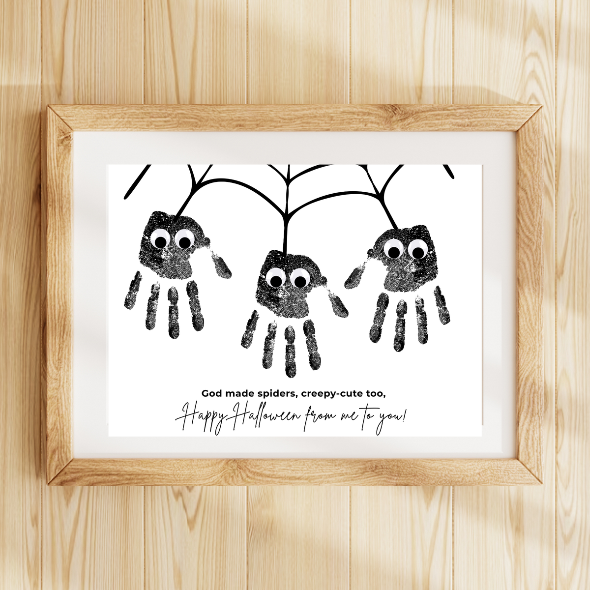 Christian Halloween Spider Handprint Craft | God Made Spiders Printable for Kids Bundle