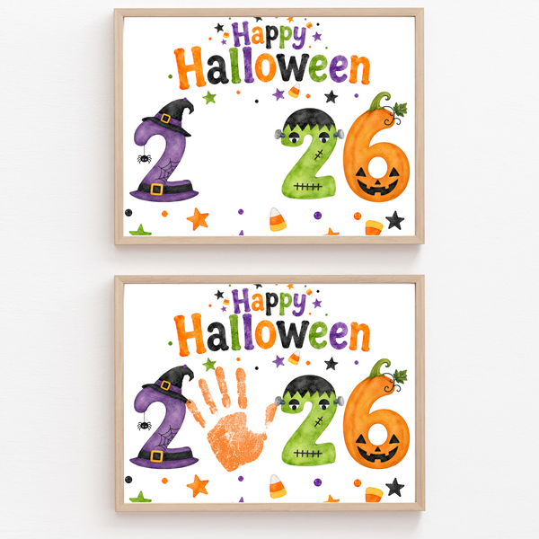 appy Halloween 2026 Handprint Craft Printable | Halloween Keepsake Activity for Kids | Preschool Halloween Craft | Daycare & Classroom Printable