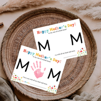 Mother’s Day Handprint Craft Printable | MOM Handprint Keepsake Gift from Kids | Preschool DIY Mother’s Day Art | Personalized Mom Gift PDF