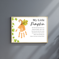 My Little Pumpkin Handprint Craft Printable | Fall Keepsake Activity for Preschool & Kindergarten