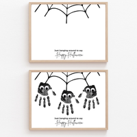 Halloween Spider Handprint Craft Bundle | Happy Halloween Spider Keepsake Printable | Preschool Halloween Activity | Daycare & Classroom Handprint Craft