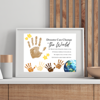 Martin Luther King Jr. Handprint Craft for Kids | MLK Day Diversity & Kindness Printable Activity
