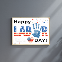 Happy Labor Day Handprint Craft Printable | Preschool Labor Day Keepsake | Community Helpers Activity | Daycare Classroom Craft