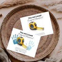 Father’s Day Handprint Craft Printable | You Are Loved Beyond Measure | Measuring Tape Keepsake Gift from Kids | DIY Dad Gift