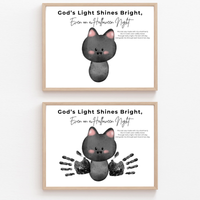 Christian Halloween Bat Handprint Craft Printable | Faith-Based Halloween Keepsake Activity for Kids | Preschool Christian Halloween Craft | Sunday School Printable