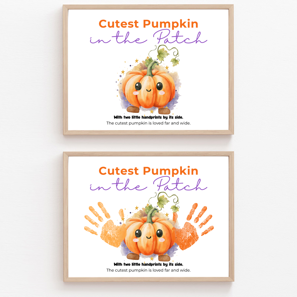 Pumpkin Handprint Craft Printable | Cutest Pumpkin in the Patch | Fall Keepsake Activity for Preschool & Kindergarten