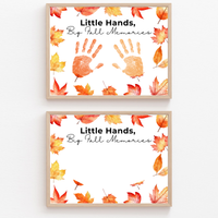 Fall Handprint Craft Printable | Little Hands Big Fall Memories | Autumn Keepsake Activity for Preschool & Kindergarten