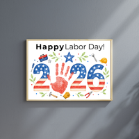 Happy Labor Day 2026 Handprint Craft | Printable Labor Day Keepsake for Preschool & Kindergarten