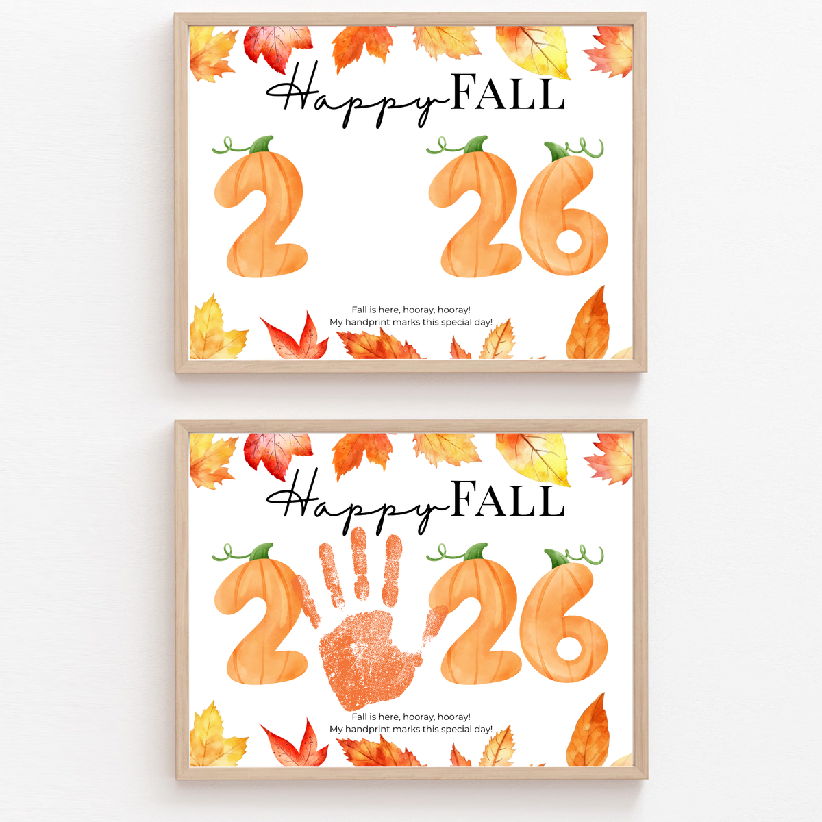First Day of Fall Handprint Craft Printable 2026, Baby's First Fall Keepsake, Preschool Autumn Activity, Pumpkin Number Craft, Fall Classroom Decor