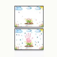April Showers Bring May Flowers Handprint Craft Printable | Spring Handprint Keepsake | Preschool Spring Activity PDF