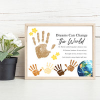 Martin Luther King Jr. Handprint Craft for Kids | MLK Day Diversity & Kindness Printable Activity