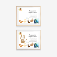 Juneteenth Courage & Freedom Handprint Craft Printable | Juneteenth Activity for Kids | Diversity & Inclusion Keepsake
