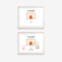 Basketball Handprint Craft for Grandpa, To Our Grandpa The Real MVP Printable, Father’s Day Gift from Grandkids, Sports Grandpa Keepsake