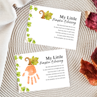 My Little Pumpkin Blessing Handprint Craft Printable | Christian Fall Keepsake | Preschool Pumpkin Handprint Activity