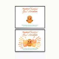 Thankful Faithful God's Creation Handprint Turkey Craft Printable | Christian Thanksgiving Handprint Activity | Preschool Fall Keepsake PDF
