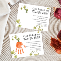 God Picked Me From the Patch Handprint Craft Printable | Christian Pumpkin Keepsake | Fall Bible Activity for Kids