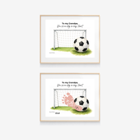 Soccer Grandpa Footprint Craft Printable, To My Grandpa You Score Big in My Heart, Grandpa Soccer Keepsake Gift, Sports Grandpa Gift from Kids