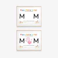Mother’s Day Handprint Craft Printable | MOM Handprint Keepsake Gift from Kids | Preschool DIY Mother’s Day Art | Personalized Mom Gift PDF