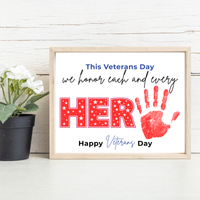 Veterans Day Handprint Craft for Kids | We Honor Each and Every Hero Patriotic Classroom Activity
