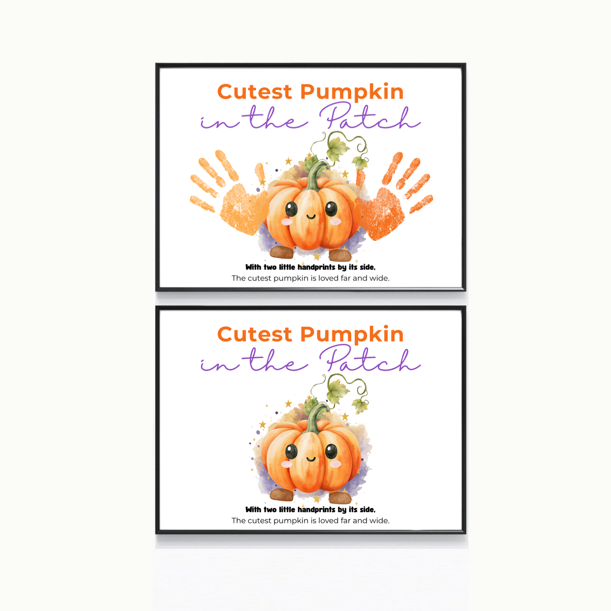 Pumpkin Handprint Craft Printable | Cutest Pumpkin in the Patch | Fall Keepsake Activity for Preschool & Kindergarten