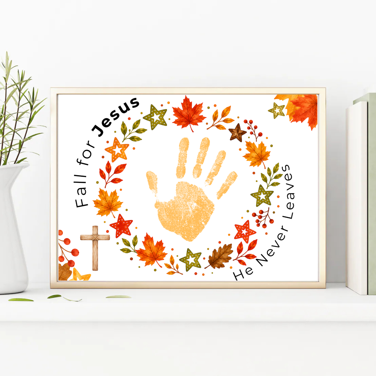 Fall for Jesus Handprint Wreath Craft | Christian Fall Printable | Preschool Autumn Keepsake