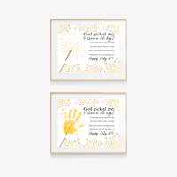 Christian July 4th Handprint Craft Printable | God Picked Me to Shine His Light | Patriotic Kids Keepsake Activity