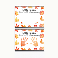 Fall Handprint Craft Printable | Little Hands Big Fall Memories | Autumn Keepsake Activity for Preschool & Kindergarten