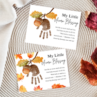 My Little Acorn Blessing Handprint Craft Printable | Christian Fall Keepsake | Preschool Acorn Handprint Activity