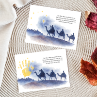 Christian Three Wise Men Handprint Craft Printable | Wise Men Christmas Keepsake | Nativity Handprint Activity | Epiphany Craft | Sunday School Christmas Printable