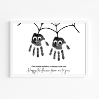 Christian Halloween Spider Handprint Craft | God Made Spiders Printable for Kids Bundle