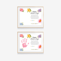 Mother’s Day Handprint Craft Printable | Happy Mother’s Day Keepsake Gift from Kids | Preschool DIY Handprint Art | Floral Mom Gift PDF