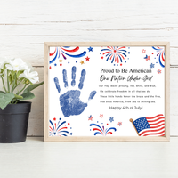 Christian 4th of July Handprint Craft for Kids | One Nation Under God Patriotic Preschool & Kindergarten Activity
