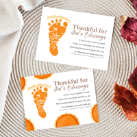 Thankful for God's Blessings Footprint Craft | Christian Thanksgiving Keepsake | Pumpkin Pie Footprint Printable | Psalm 107:1