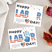 Happy Labor Day Handprint Craft Printable | Preschool Labor Day Keepsake | Community Helpers Activity | Daycare Classroom Craft