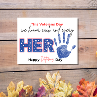 Veterans Day Handprint Craft for Kids | We Honor Each and Every Hero Patriotic Classroom Activity