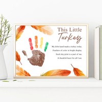 This Little Turkey Poem Handprint Craft | Thanksgiving Turkey Keepsake Printable