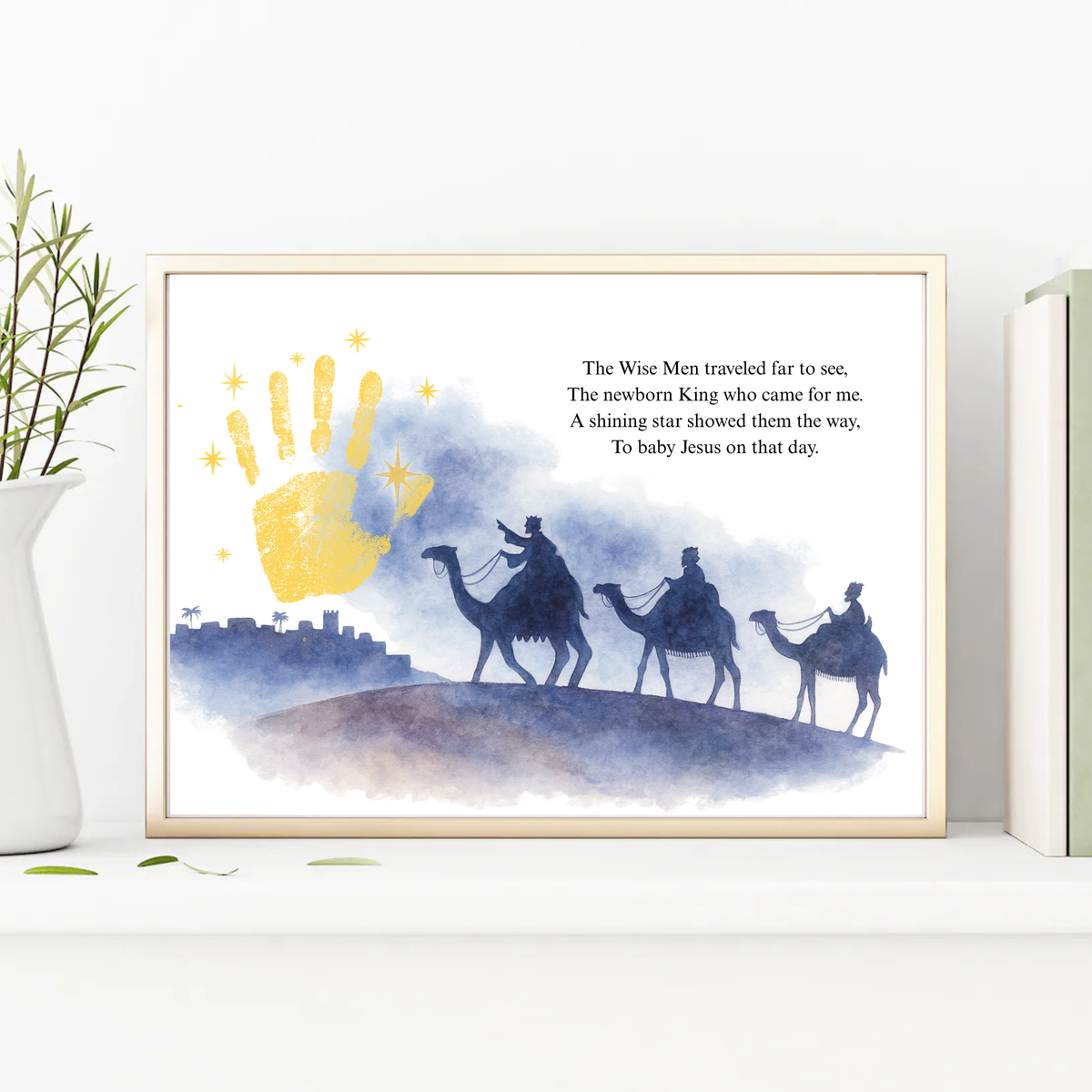 Christian Three Wise Men Handprint Craft Printable | Wise Men Christmas Keepsake | Nativity Handprint Activity | Epiphany Craft | Sunday School Christmas Printable